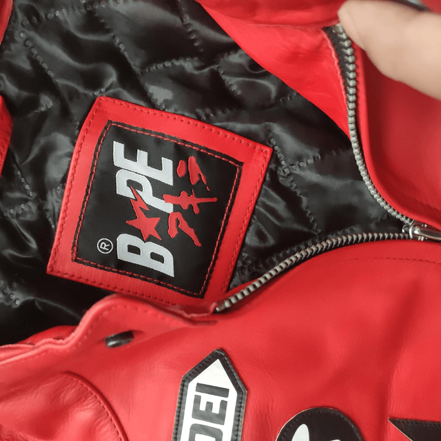 Blouson moto Akira x Bape custom